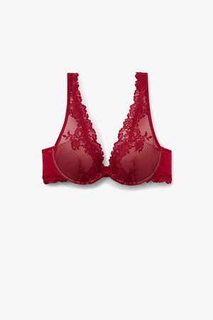 Intimissimi ELENA PRETTY FLOWERS - Trojúhelníková podprsenka - Sealing Wax Red