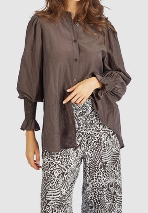Overhemdblouse - dark brown
