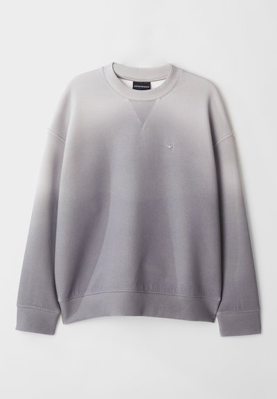 Felpa grigia con un design a gradiente, polsini e orlo a costine, e un piccolo logo sul lato sinistro del petto. Realizzata in un morbido materiale misto cotone.