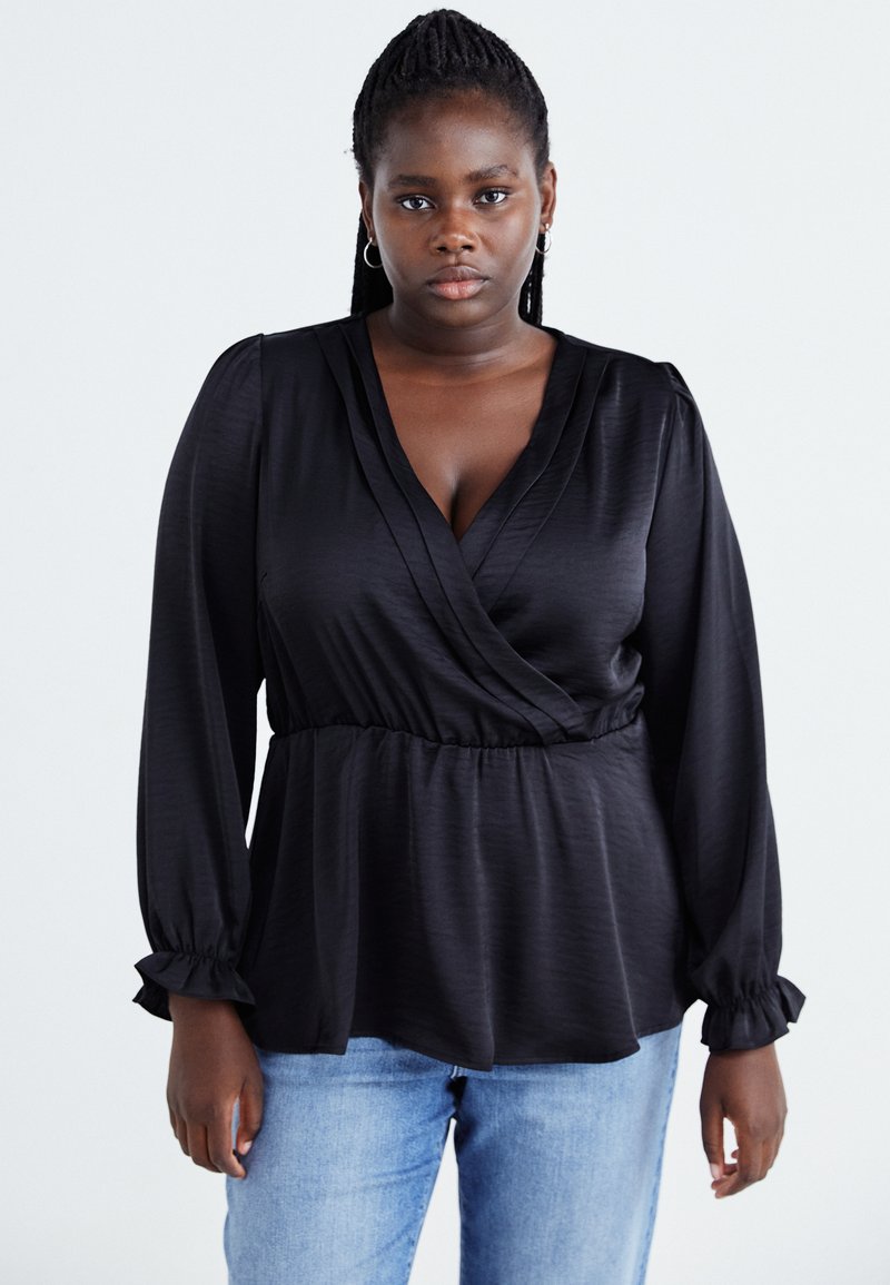 Vero Moda Curve VMCMARY SMOCK - Blouse - black