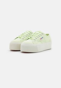Superga 2790 PLATFORM - Sapatilhas - green/primerose/avorio