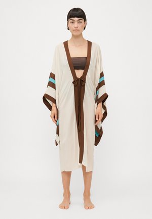 BOLD STRIPES MAXI ROBE - Ranta-asusteet - off white