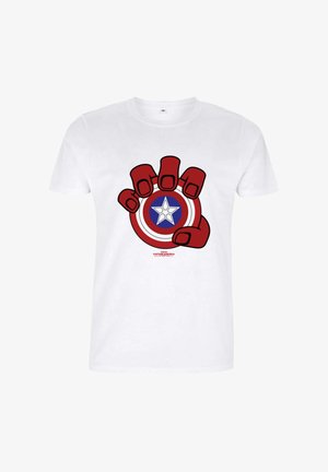 Henry Tiger, CAPTAIN AMERICA BRAVE NEW WORLD HAND AND SHIELD - T-shirts print - white