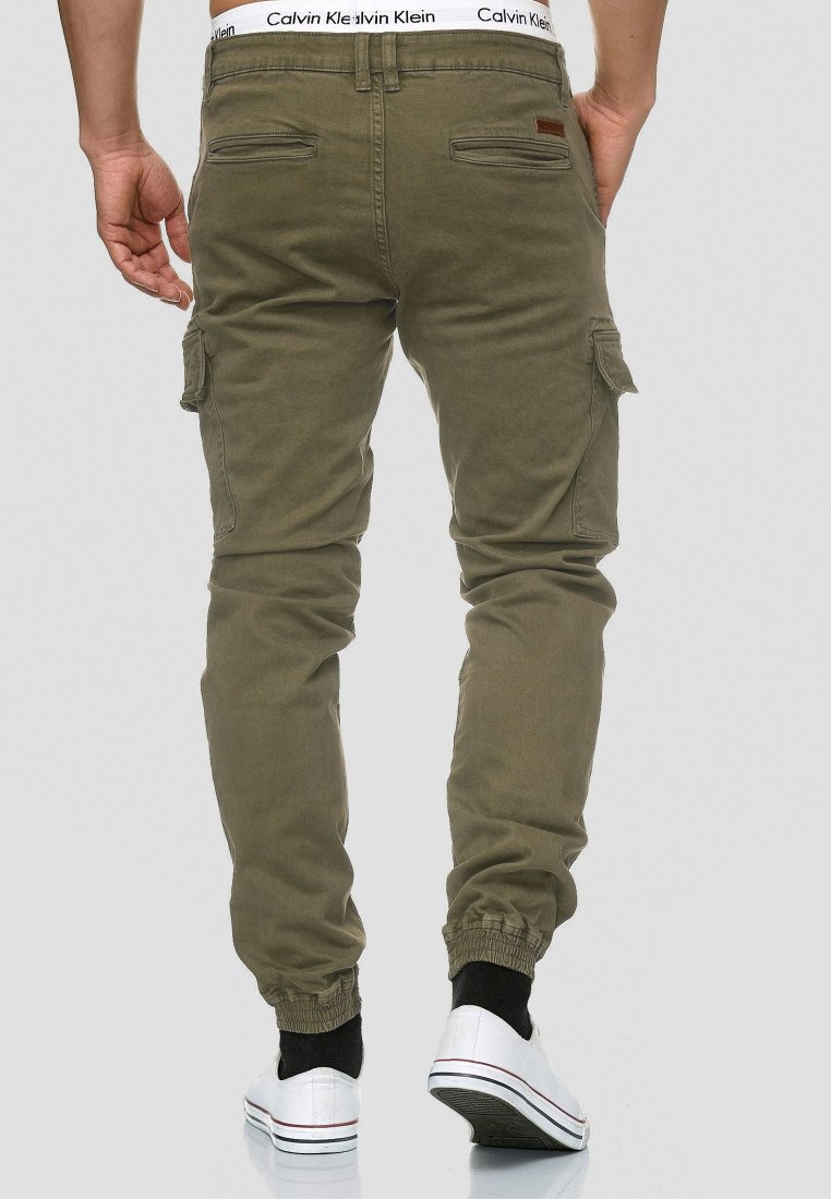 INDICODE JEANS AUGUST Pantalon cargo army/kaki ZALANDO