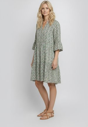 Cream CREMMIY PRINTED - Nappali ruha - green pink flowers