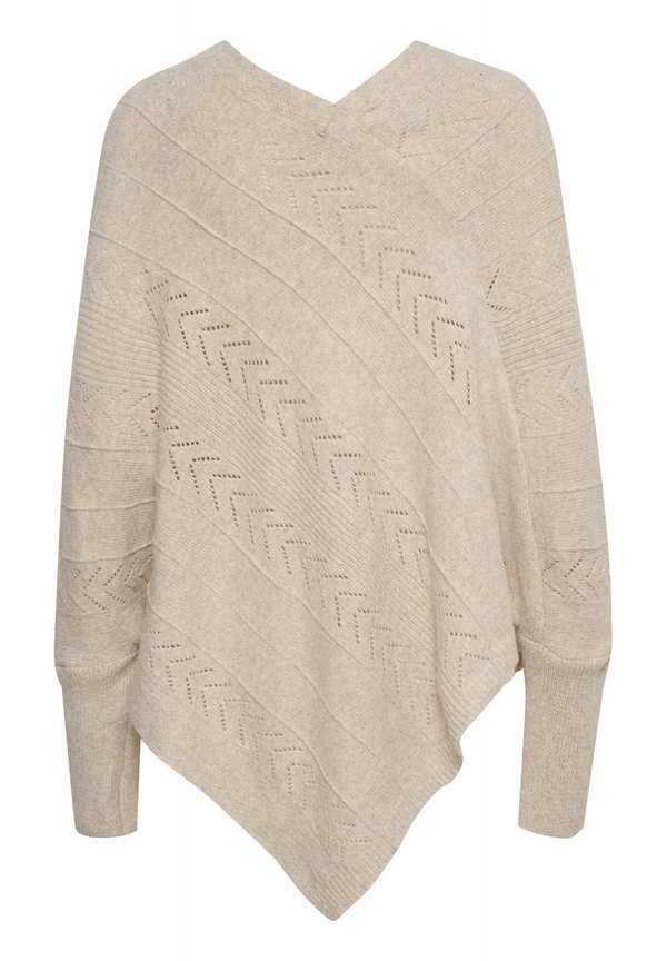 HOLIDAY PONCHO - Jumper - oat melange3