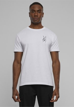 Mister Tee PEACE SIGN TEE - Camiseta estampada - white