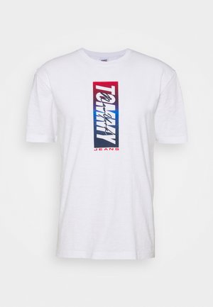VERTICAL FRONT LOGO BOX TEE - Print T-shirt - white