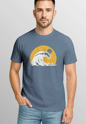 WELLE MARITIM MEER SURFING GRAFIK SOMMER - T-Shirt print - denim blue