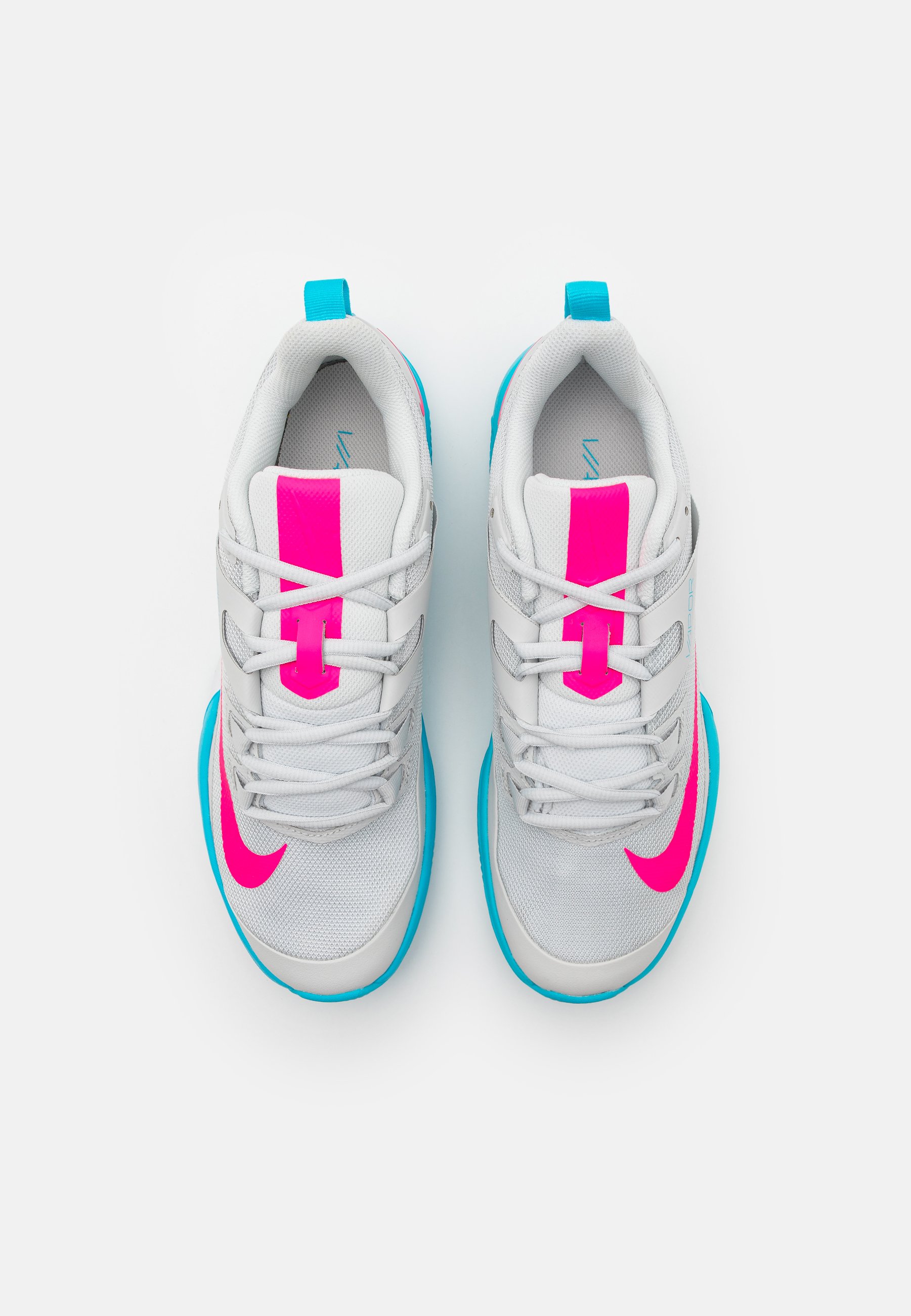 Nike Performance VAPOR LITE CLAY - Zapatillas de tenis para tierra batida -  photon dust/hyper pink/chlorine blue/gris - Zalando.es