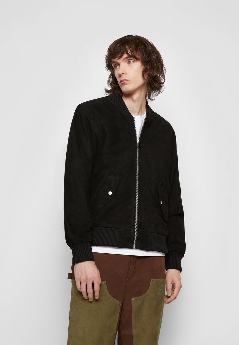 Deadwood COMBO - Casaco de couro - black