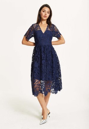 FLARE MIDI - Day dress - navy