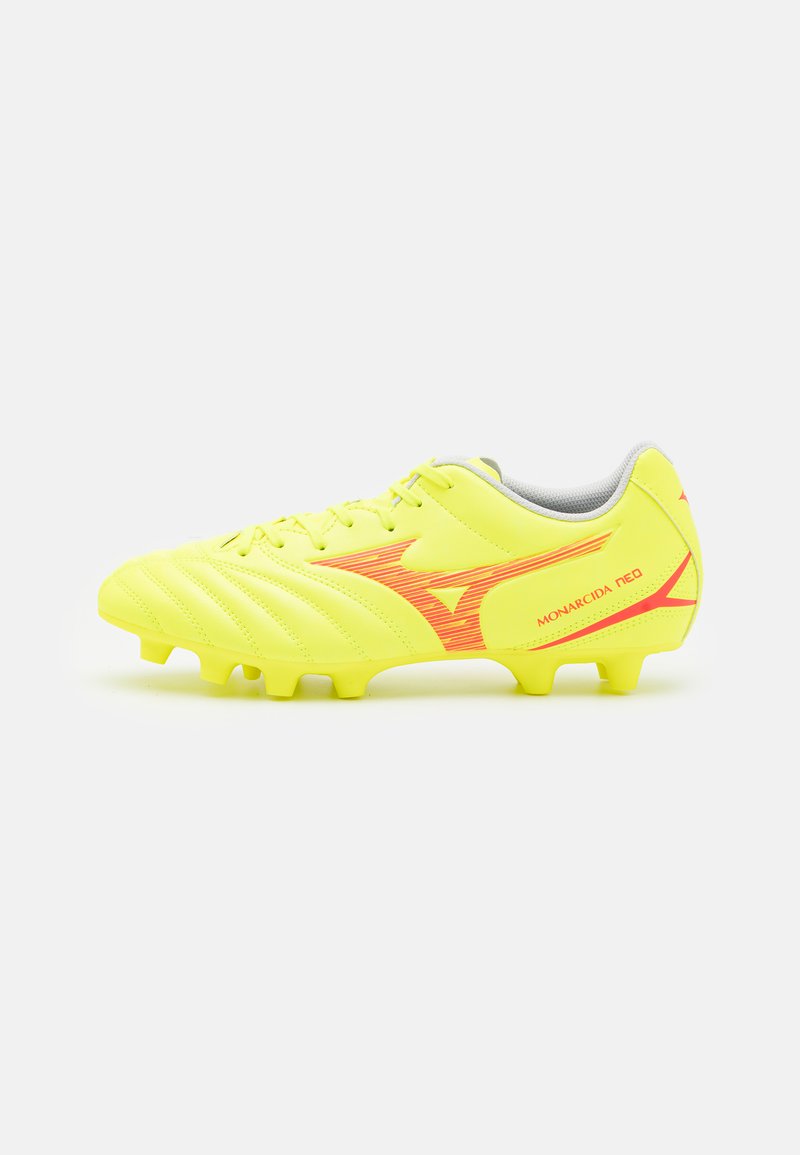 Mizuno - MONARCIDA NEO III SELECT - Botas de fútbol con tacos - safety yellow/fiery coral 2, Ampliar