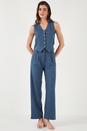 REGULAR FIT SET - Trousers - indigo