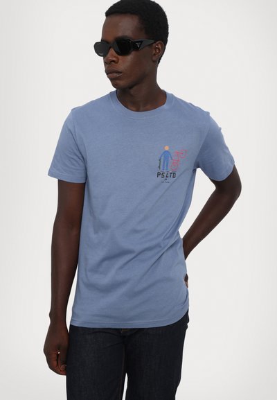 PS Paul Smith BIKE - Print T-shirt - light blue