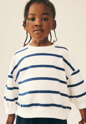 Next, REGULAR FIT - CREW SWEATSHIRT - Sweatshirt - navy white stripe