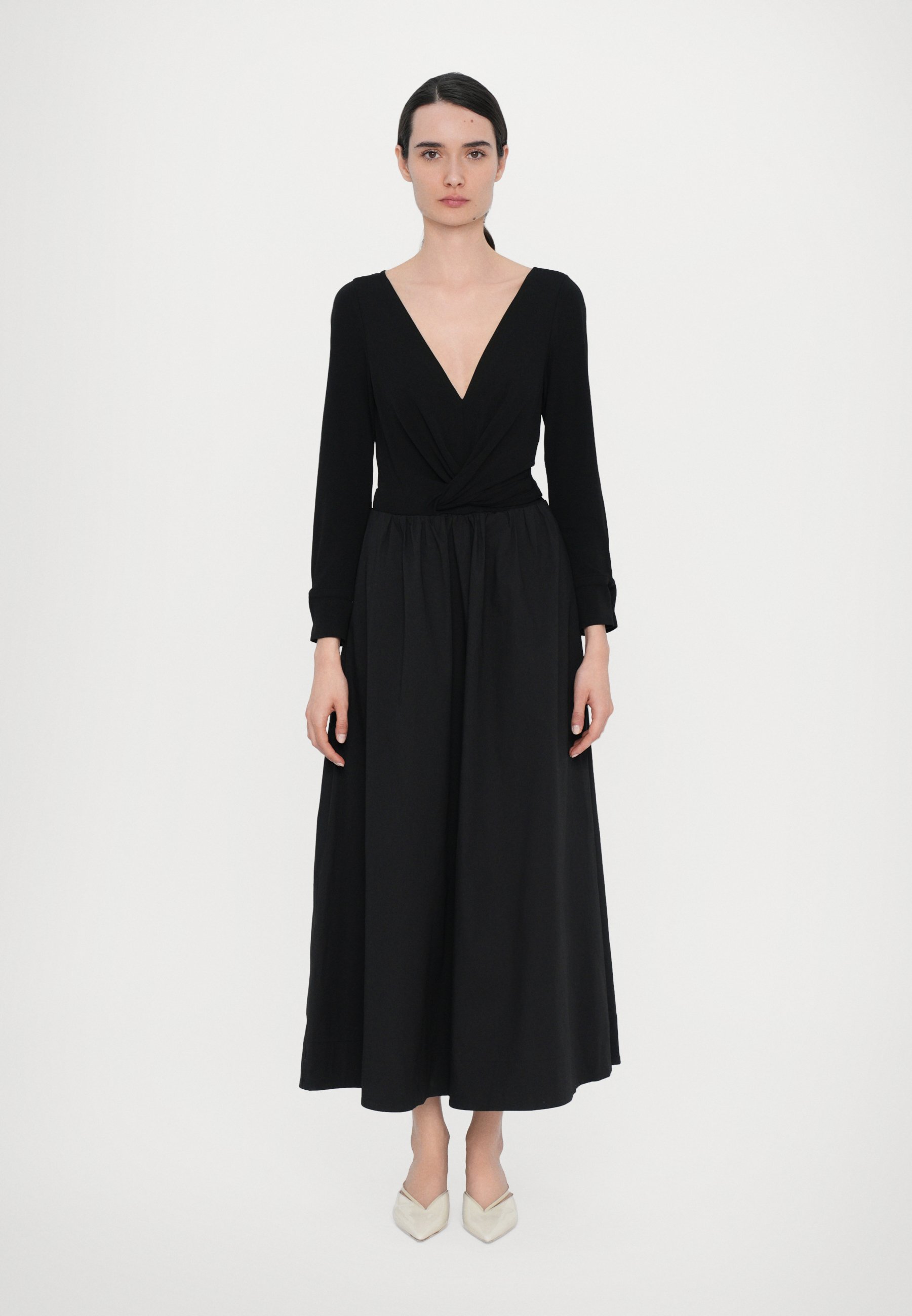 オールインワン・サロペット Diane Von Furstenberg Midi Wrap Dress In Black DIANE VON FURSTENBERG Nevine wrap-effect stretch-jersey midi
