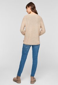 QS Strickpullover - beige melange