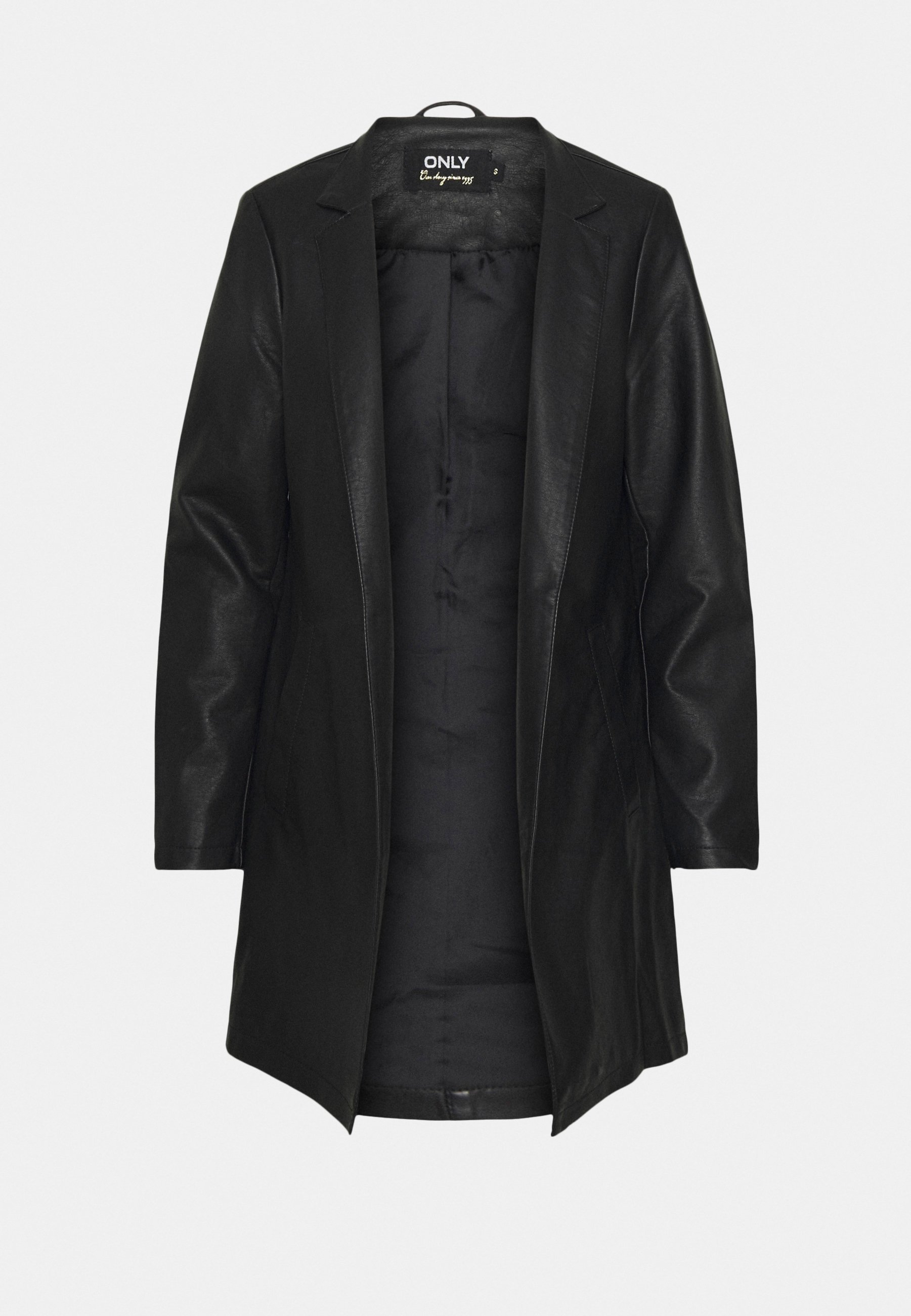 black suede longline jacket