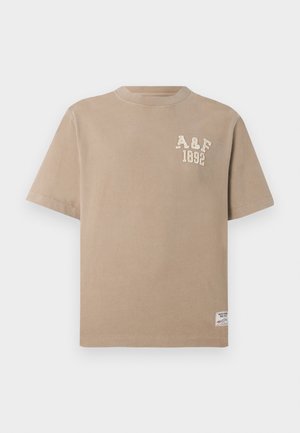 Abercrombie & Fitch, ARCHIVE TREND LOGO - Nyomott mintás póló - beige