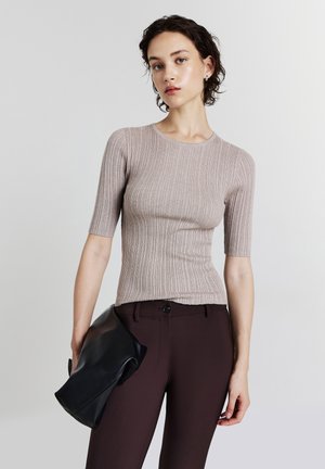 T-shirt basic - sabbia melange