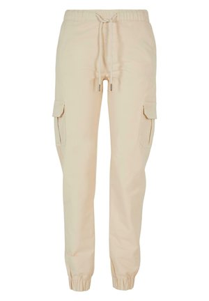 Urban Classics HIGH WAIST - Cargohose - whitesand