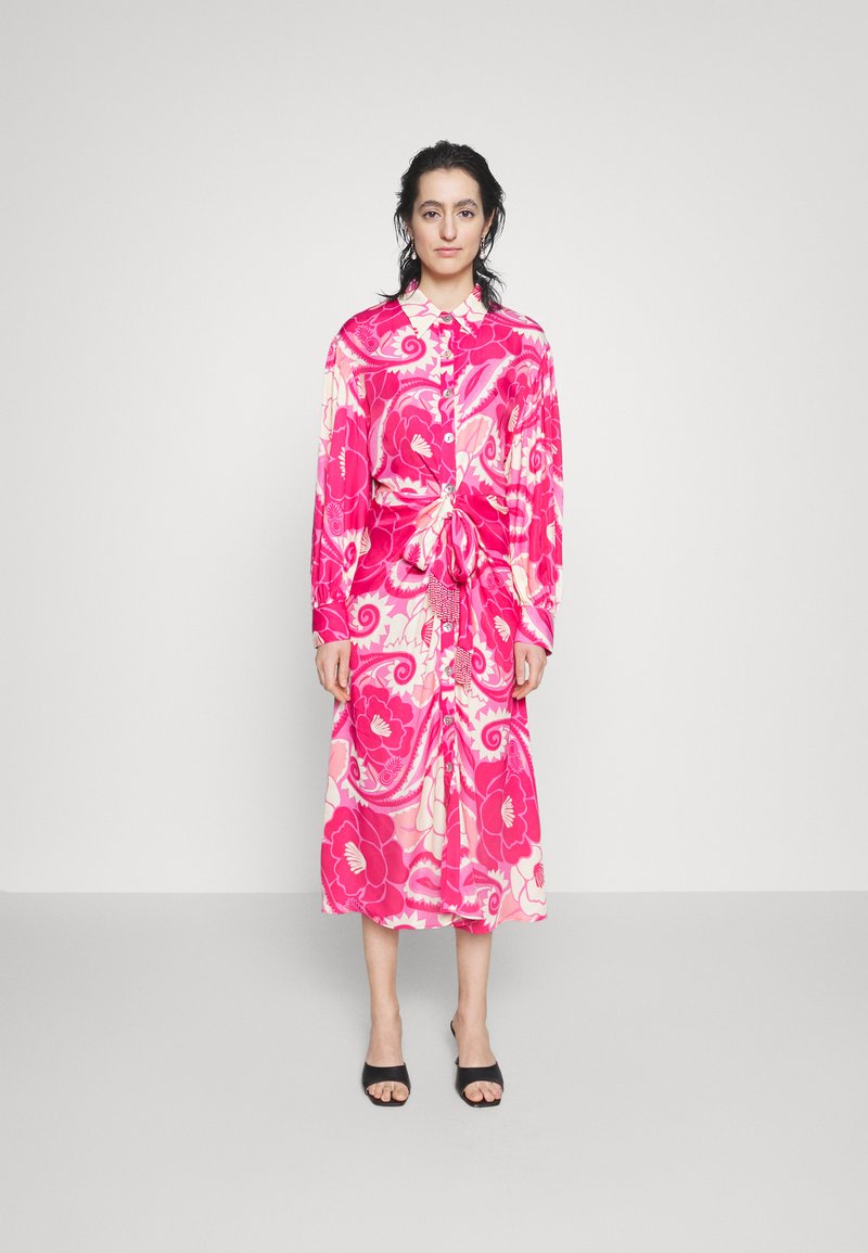 Farm Rio MIDI DRESS - Blusenkleid - tropical groove pink/mehrfarbig
