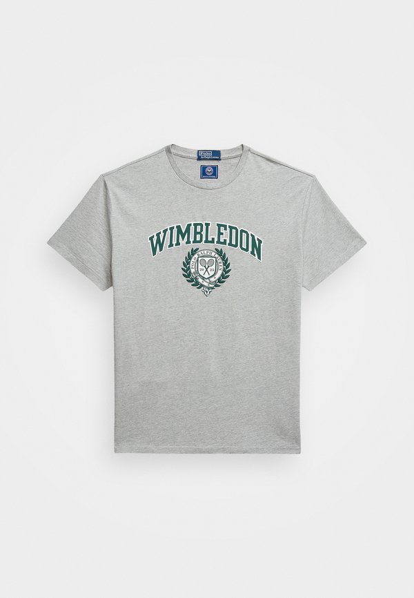 WIMBLEDON CLASSIC FIT LOGO T-SHIRT UNISEX - Print T-shirt - andover heather3
