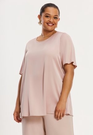 MIT KURZARM - T-Shirt basic - light brown