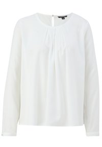 comma MIT PLISSEEFALTEN - Blouse - weiß