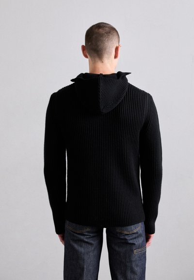 Helmut Lang SAFETY ZIP UP - Chaqueta de punto - black