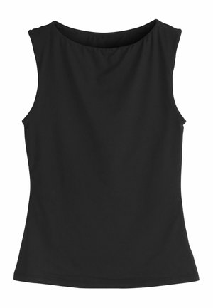 REGULAR FIT - BOAT NECK  - Top - black
