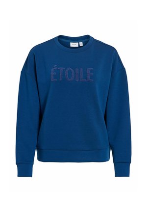VILA, LONG SLEEVED SWEATSHIRT VIREFLECT ROUND NECK - Sweatshirt - navy peony