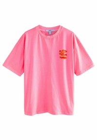 Next - REGULAR FIT - OVERSIZED GRAPHIC SHORT SLEEVE CREW NECK - Print T-shirt - fluro pink Thumbnail Image 1