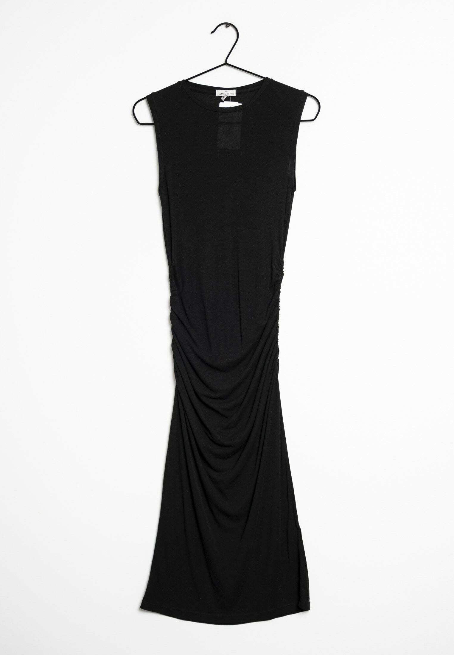 james perse black maxi dress James Perse Sueded Jersey Long Sleeve Split Dress in Black