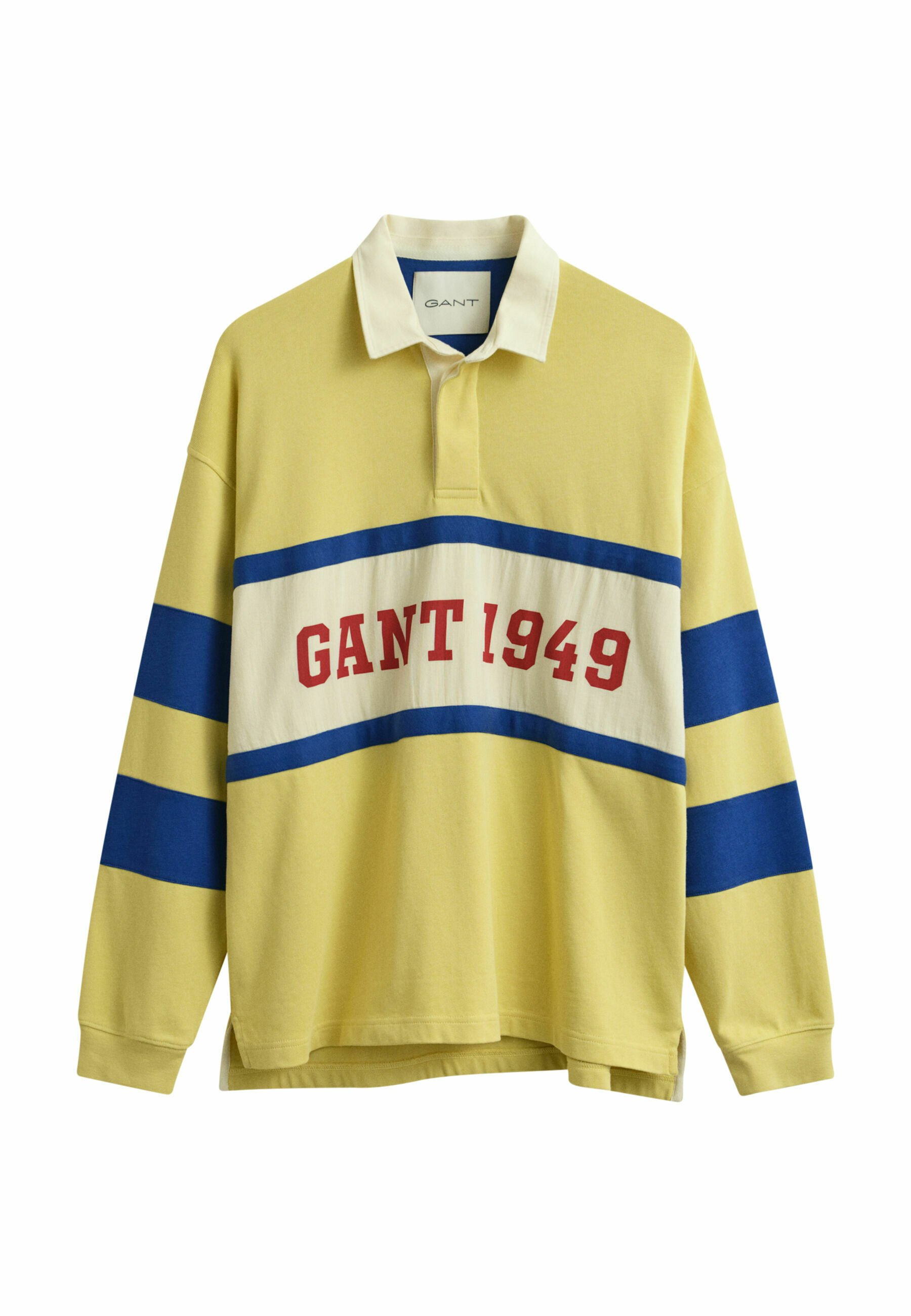 GANT LONG SLEEVE RUGGER - Polotričko - light mustard yellow