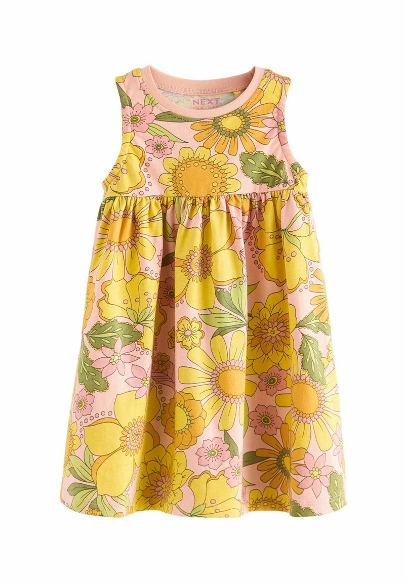 Next SHORT SLEEVE  REGULAR FIT - Trikotāžas kleita - yellow