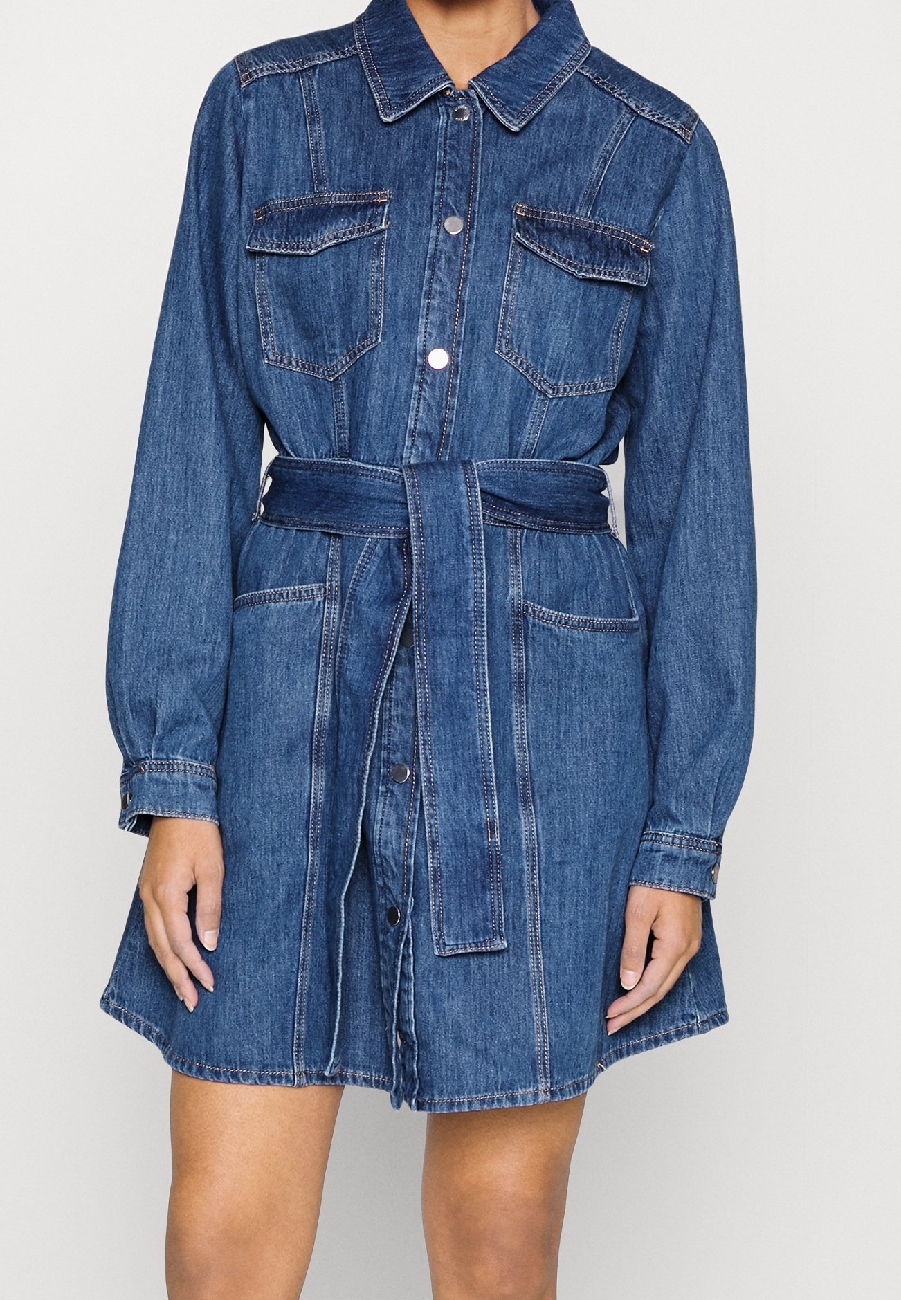 Claudie Pierlot Denim dress - blue - (Pre-owned) - Zalando