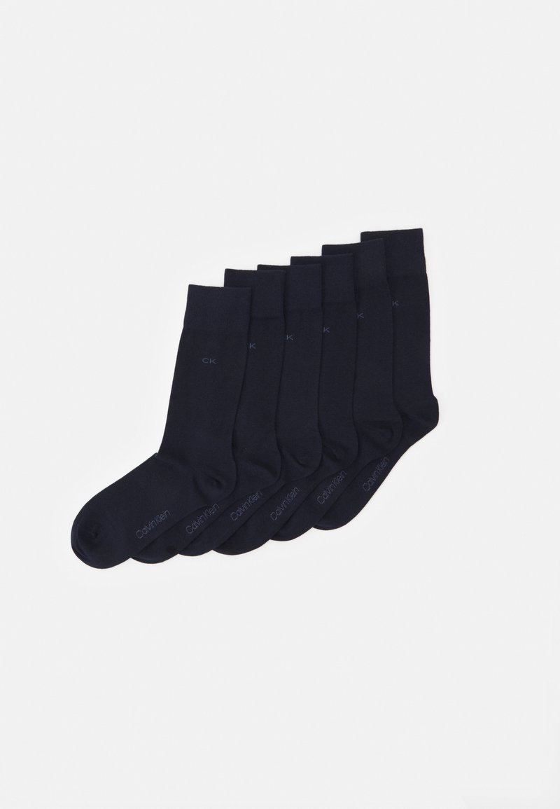 Calvin Klein Underwear MEN CASUAL FLAT CARTER 6 PACK - Ponožky - navy