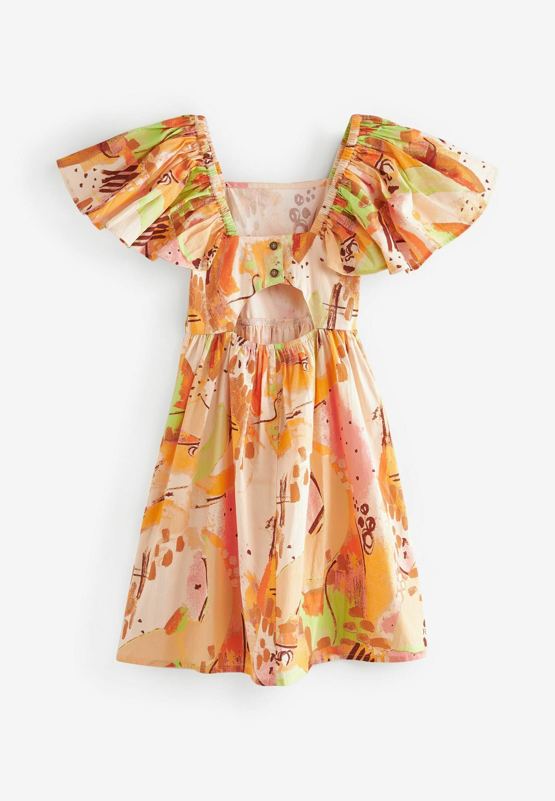 Robe Patineuse Orange NEXT PETITE - Taille UK 6, Longueur Mini - Parfaite Pour Une Soirée
