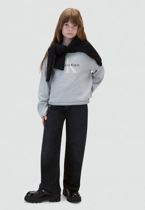 Calvin Klein Jeans, CALVIN KLEIN JEANS KIDS' KNIT LOGO JUMPER - Striktrøje - snow heather