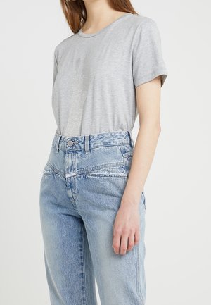 T-shirt med print - mottled light grey