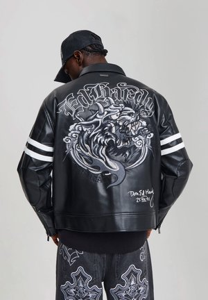 Ed Hardy, Faux leather jacket - black