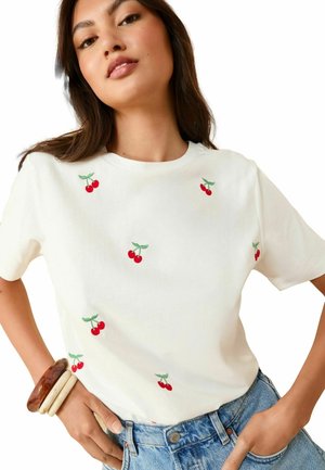 Friends Like These SHORT SLEEVE EMBROIDERED - T-Shirt print - ivory