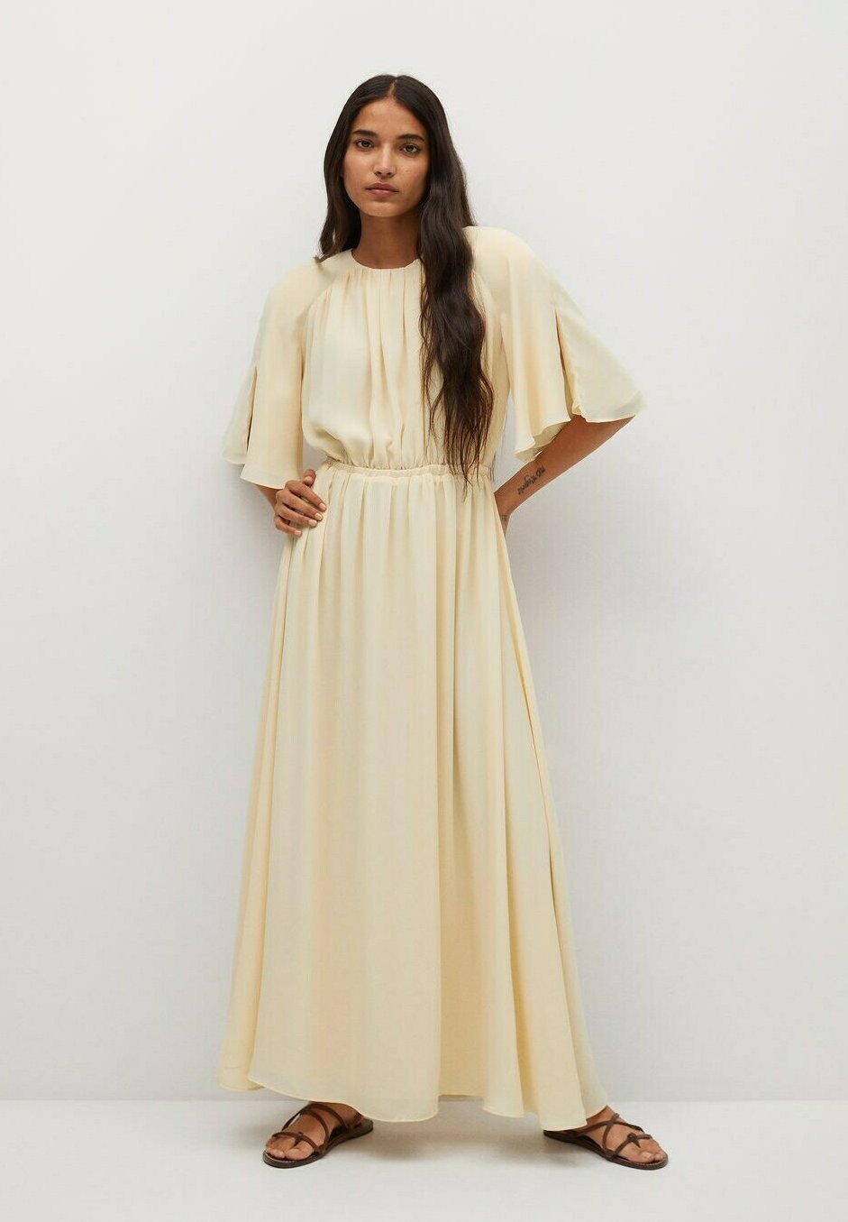 robe longue jaune mango