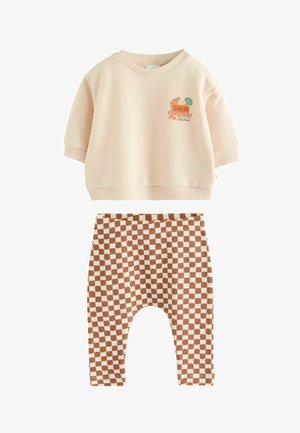 Next, REGULAR FIT - SWEAT AND LEGGING BABY UNISEX SET - Leggings - neutral pumpkin slogan