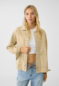 Stradivarius Denimová bunda - stone