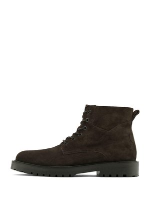 OILED SPLIT - Stivaletti stringati - dark brown