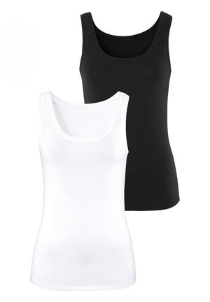 LASCANA, 2 PACK - Top - schwarz/weiß