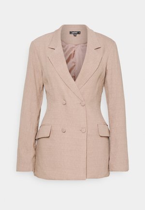 TEXTURED DOUBLE BREASTED - Kort kåpe / frakk - pink